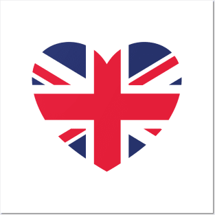 British Union Flag Heart Posters and Art